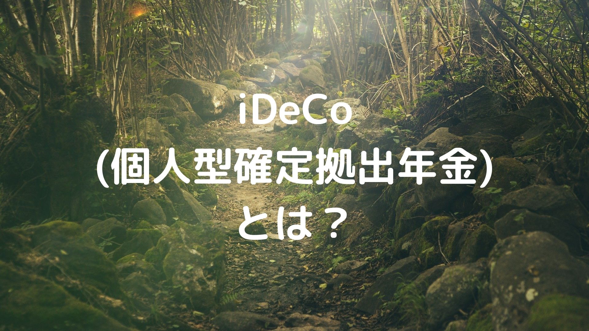 iDeCo(個人型確定拠出年金)とは？